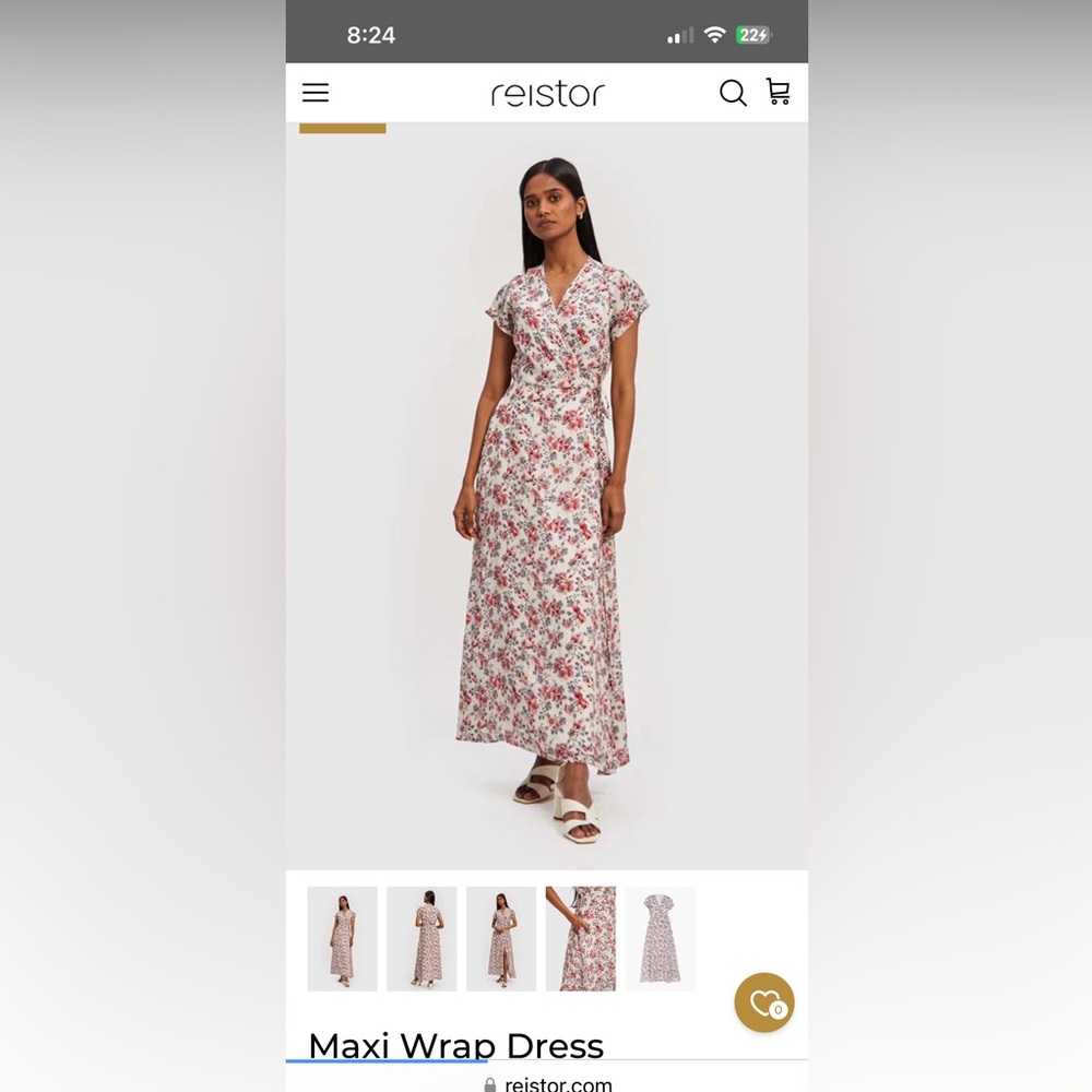 Reistor wrap maxi dress fully lined size XL floral